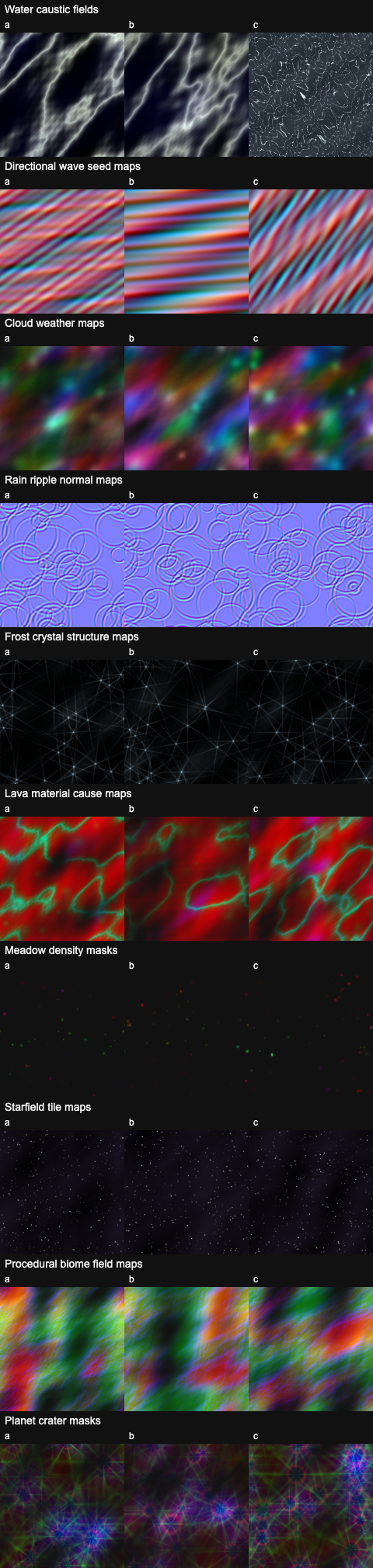 Generated texture asset contact sheet
