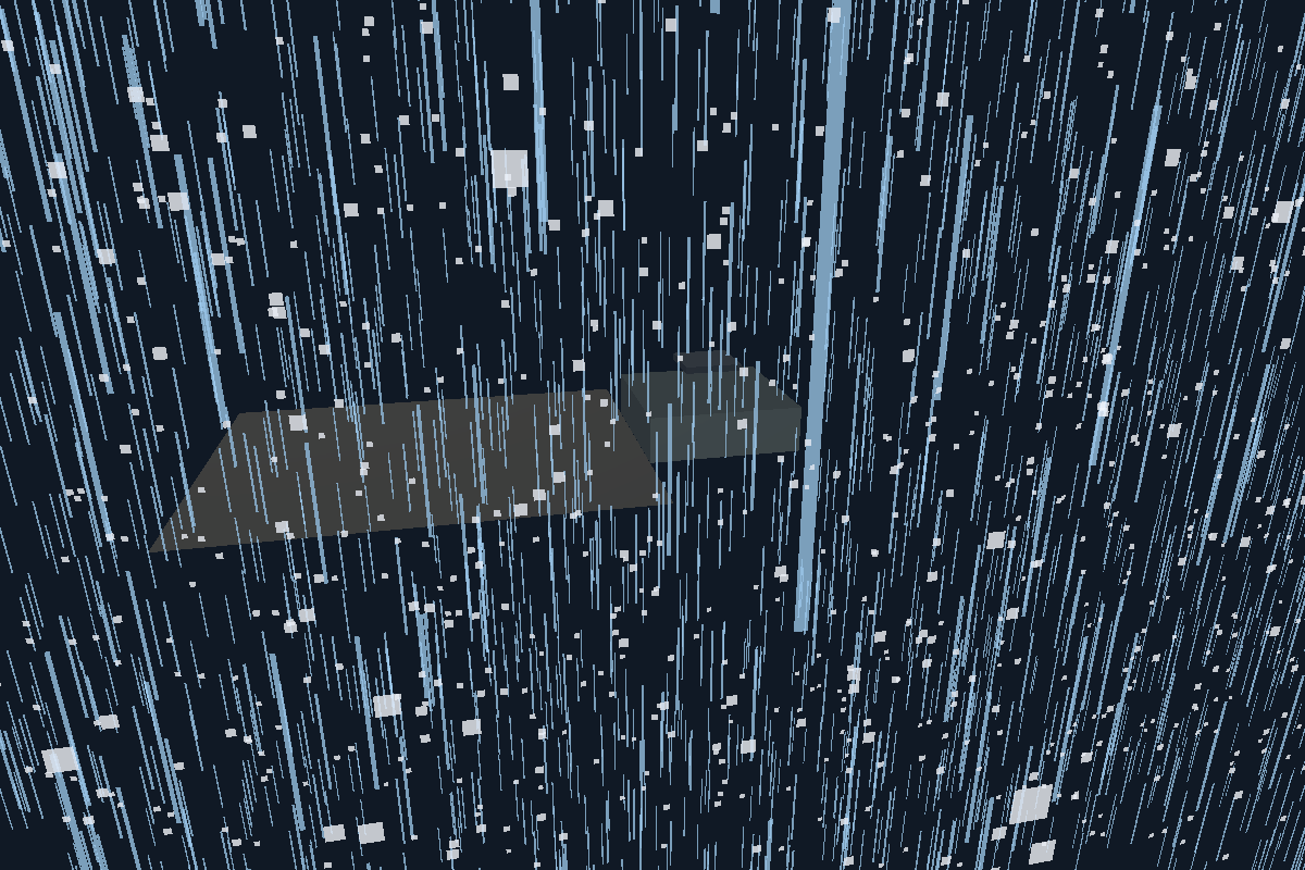 WebGPU Rain Snow And Wet Surfaces: Far camera