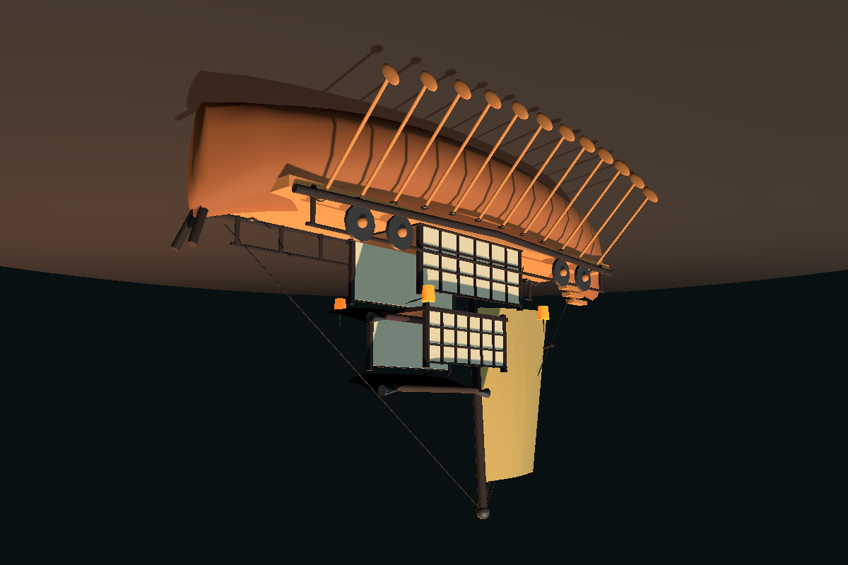 WebGPU Tower Ship Sculptor: Far camera
